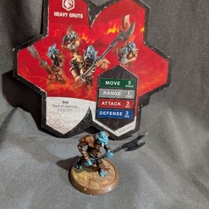 Heroscape Heavy Gruts Grut Dawn Of Darkness 1 Figure And Card.